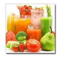 Fresh fruits and healthy juices